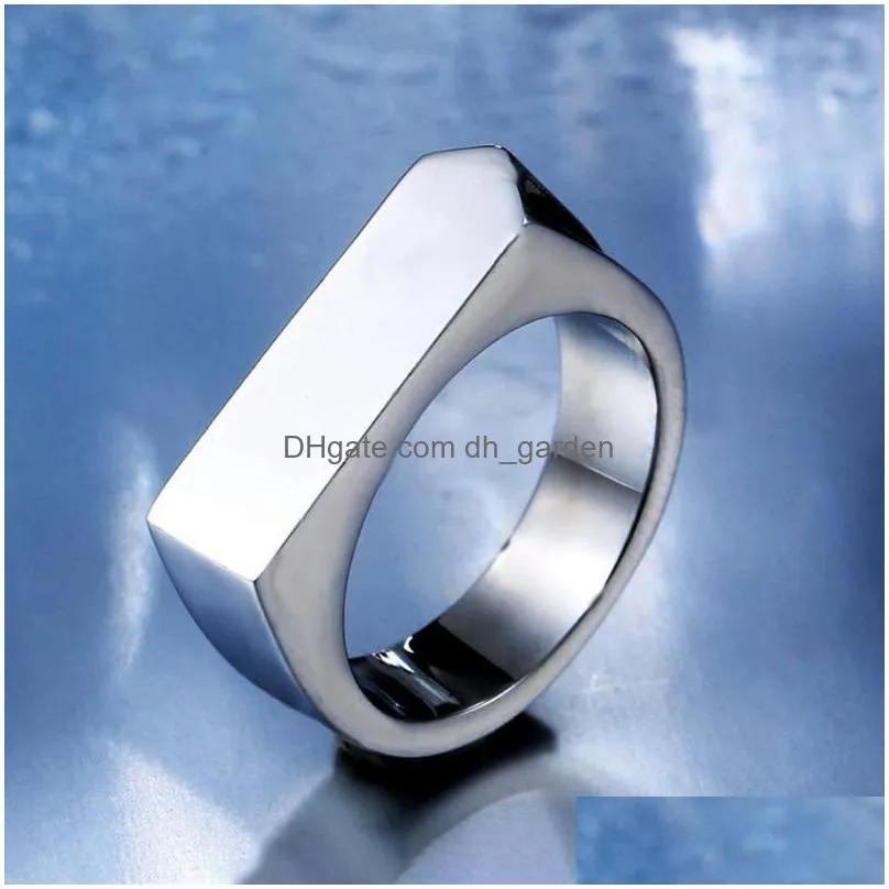 cluster rings korean version men women simple ring jewelry punk hip hop stainless steel mens fashion gift wholesale size 713