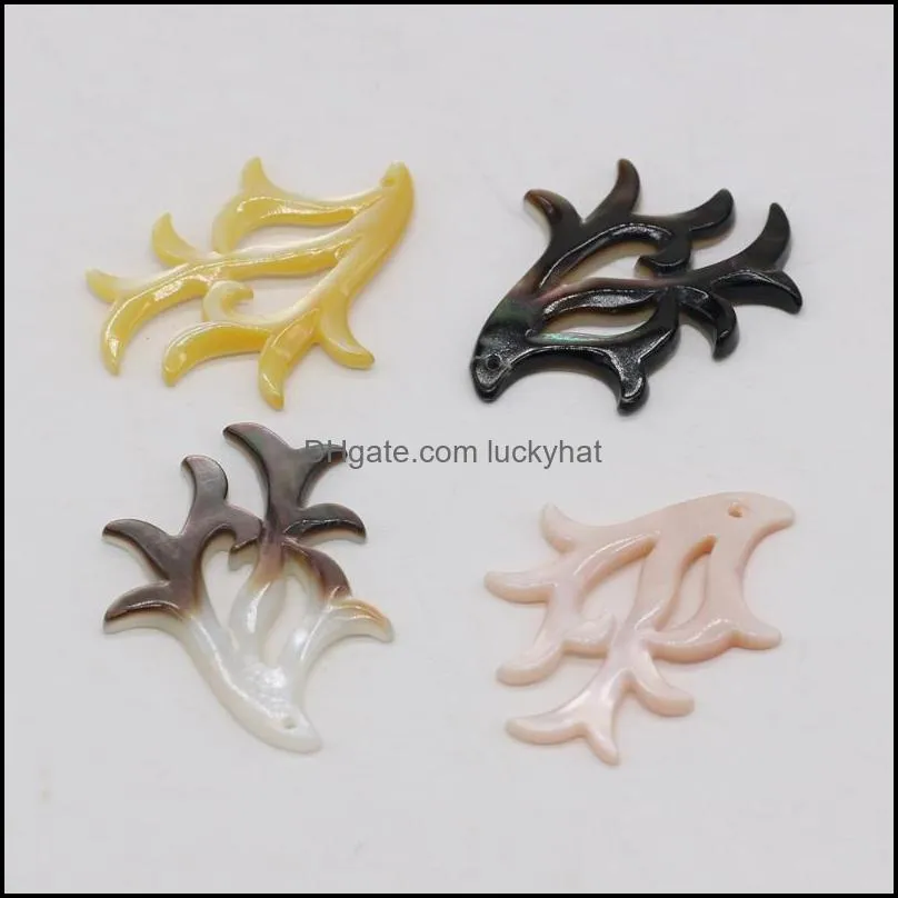 charms natural shell pendant fish shaped mix color exquisite for jewelry making diy bracelet necklace earrings accessoriescharms