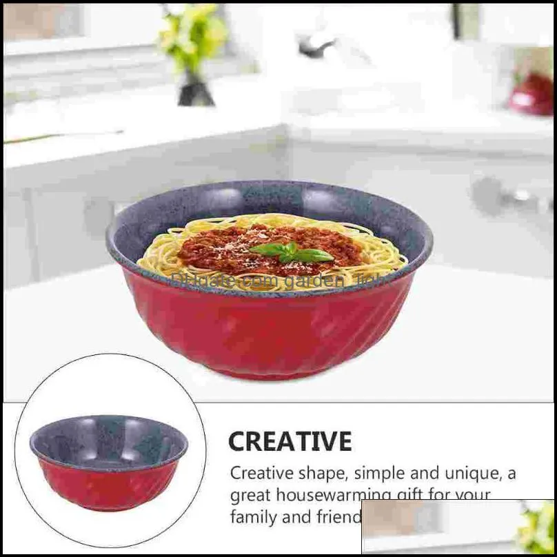 bowls 1pc modern japanese salad bowl creative noodle portable soup red