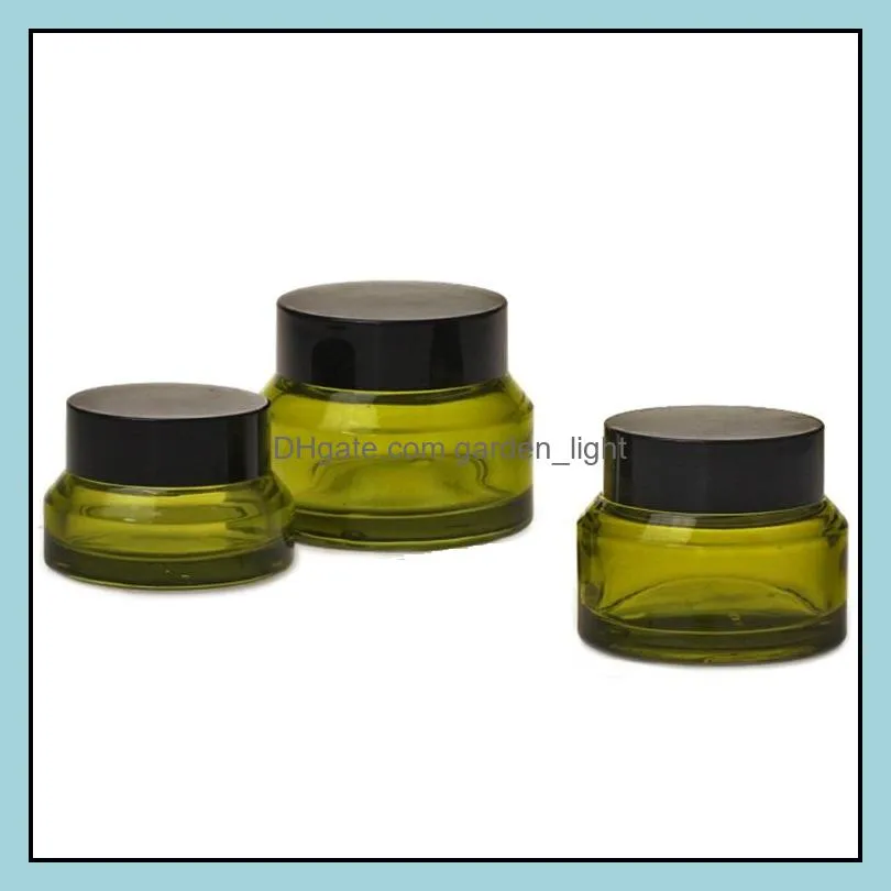  high quality glass jar cream bottles round cosmetic jars hand face cream bottle 15g30g50g jars with uv lid pp inner cover