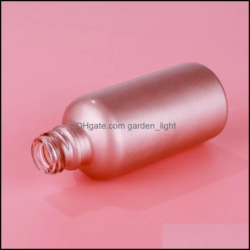 30ml matte rose gold glass bottles with liquid reagent pipette droppers for aromatherapy essential oil perfume tincture