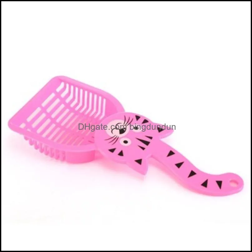 cat puppy shovel pets dog plastic cleaning tool scoop poop shovels cats tail shaped pets supplies creative design 1 08hy h1