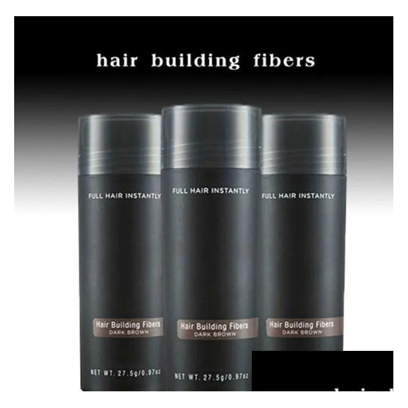 drop top hair building fibers 27.5g hair thinning concealer instant keratin powder black spray applicator pikk