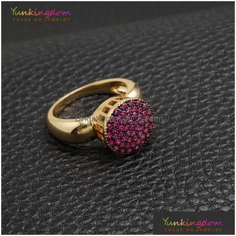 cluster rings yunkingdom fashion brand zirconia crystals for women original wedding jewelry