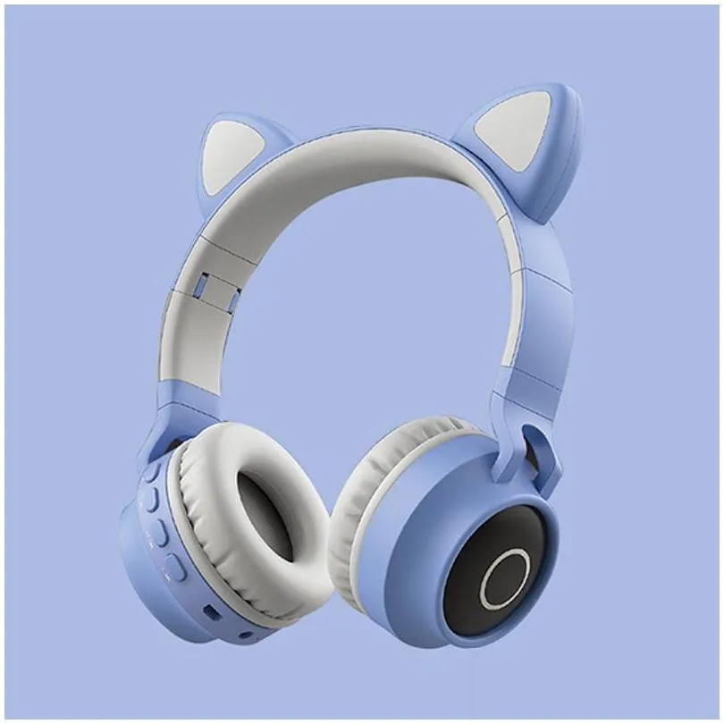 students cute cat ears wearing wireless cartoon bluetooth game headset mobile phone explosion esports headset in stock xu