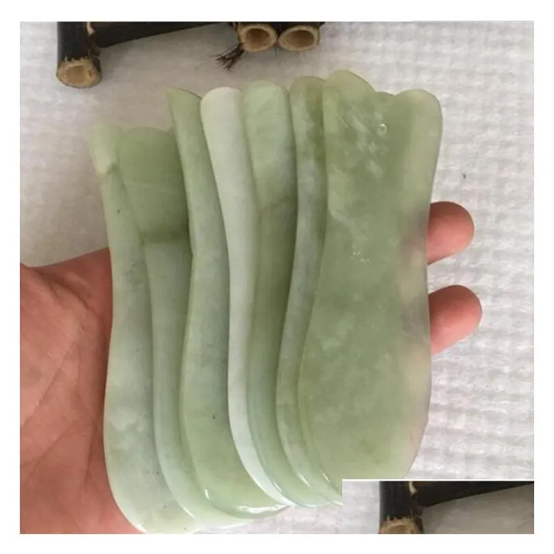 drop jade gua sha tools 100 natural stone guasha board scraping massage tool ultra smooth edge for face back foot