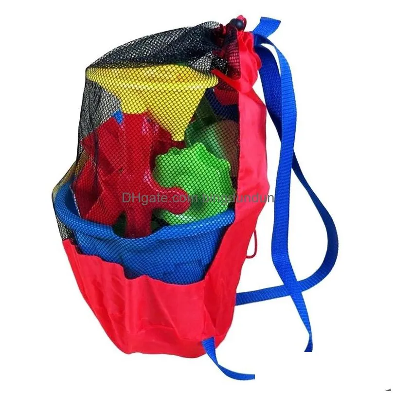 bags outdoor beach mesh bages kids sand away folding portable kidss beachs toy clothes bag toys storage clutter organizer bagss inventory