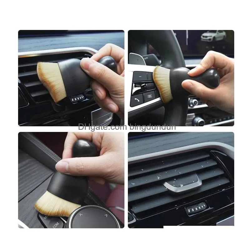 car air outlet cleaning brush dashboard air conditioner detailing dust sweeping tools home office auto interior duster brushes inventory