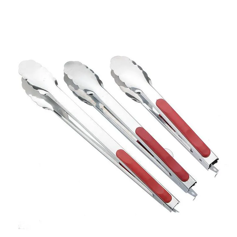 kitchen tools stainless steel locking food tongs kitchen bbq cooking clips