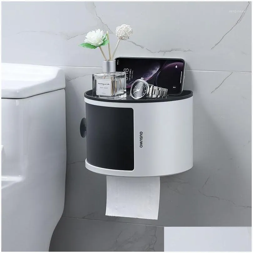 storage boxes makeup multifunctional wall organizer shelf waterproof toilet tissue box home bathroom accessories