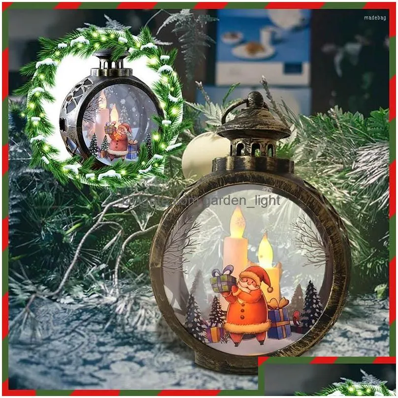 christmas decorations for home lantern led candle tea light candles xmas tree ornaments santa claus snowman lamp year gift