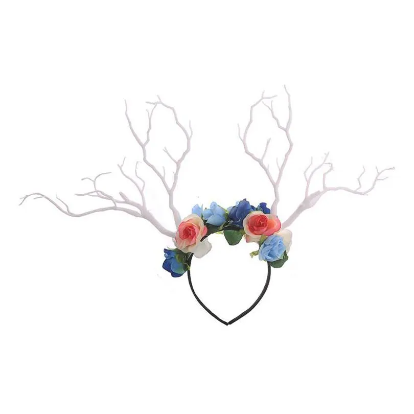 christmas decorations headband women girl ladies sweet antler temperament branch flower elegant xmas party club hair clasp