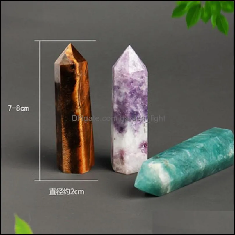 78cmx2cm rough polished quartz pillar art ornaments energy stone wand healing gemstone tower natural crystal point