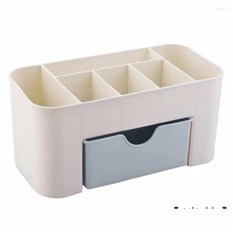 storage boxes case desktop container makeup organizers box cosmetic drawers double layer plastic jewelry display