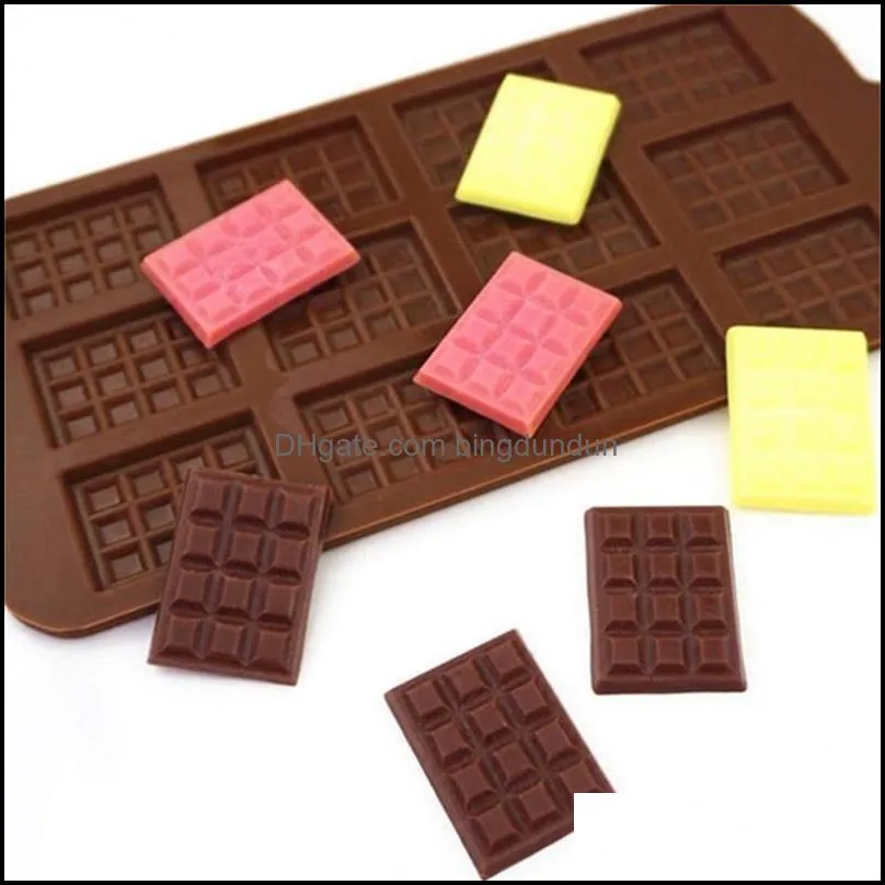 silicone mold 12 even chocolate mold fondant molds diy candy bar mould cake decoration tools kitchen baking accessories 414 n2