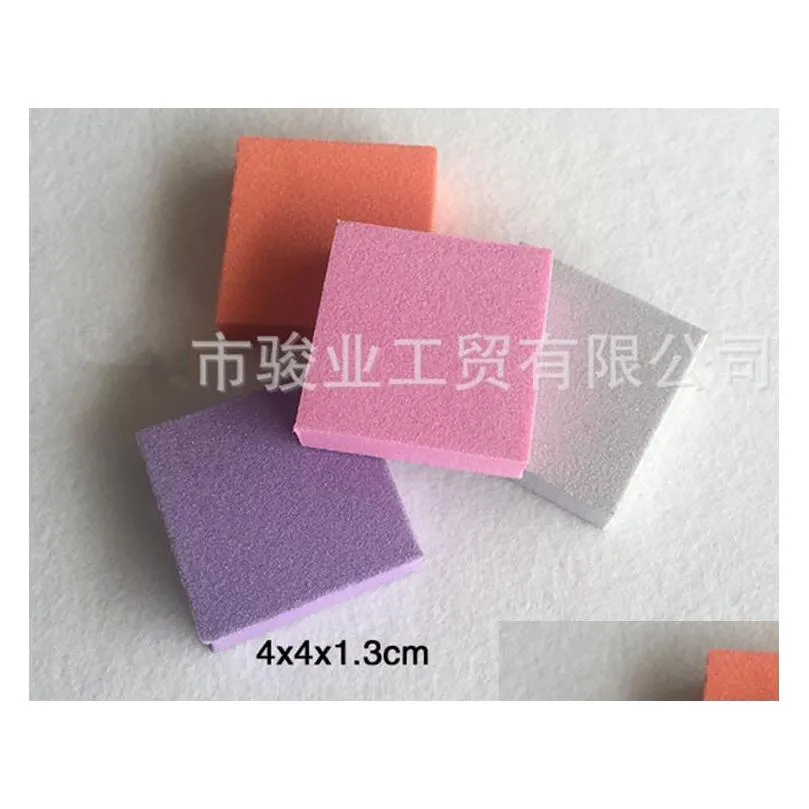 100pcs/lot mini sanding nail file buffer block for nail tools art pink emery board for nail salon