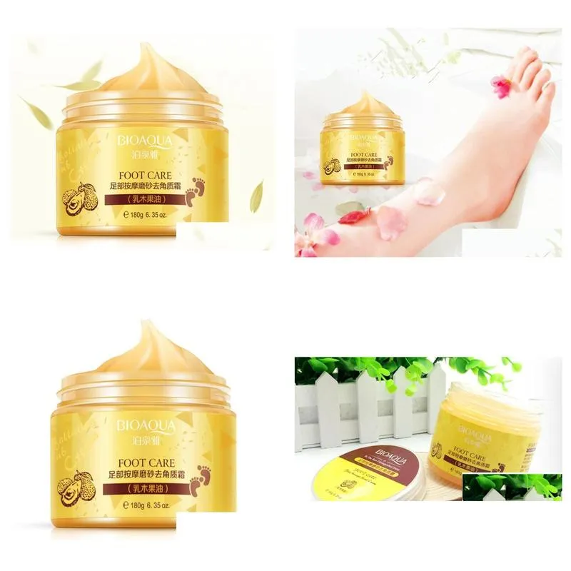 dhs bioaqua 24k gold foot treatment shea buttermassage cream peeling re al mask baby foot skin smooth care exfoliating