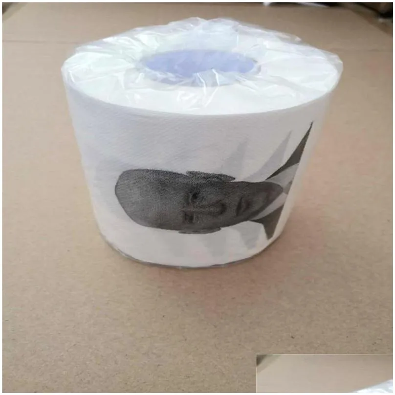novelty joe biden toilet paper napkins roll funny humour gag gifts kitchen bathroom wood pulp tissue printed toilets papers napkin