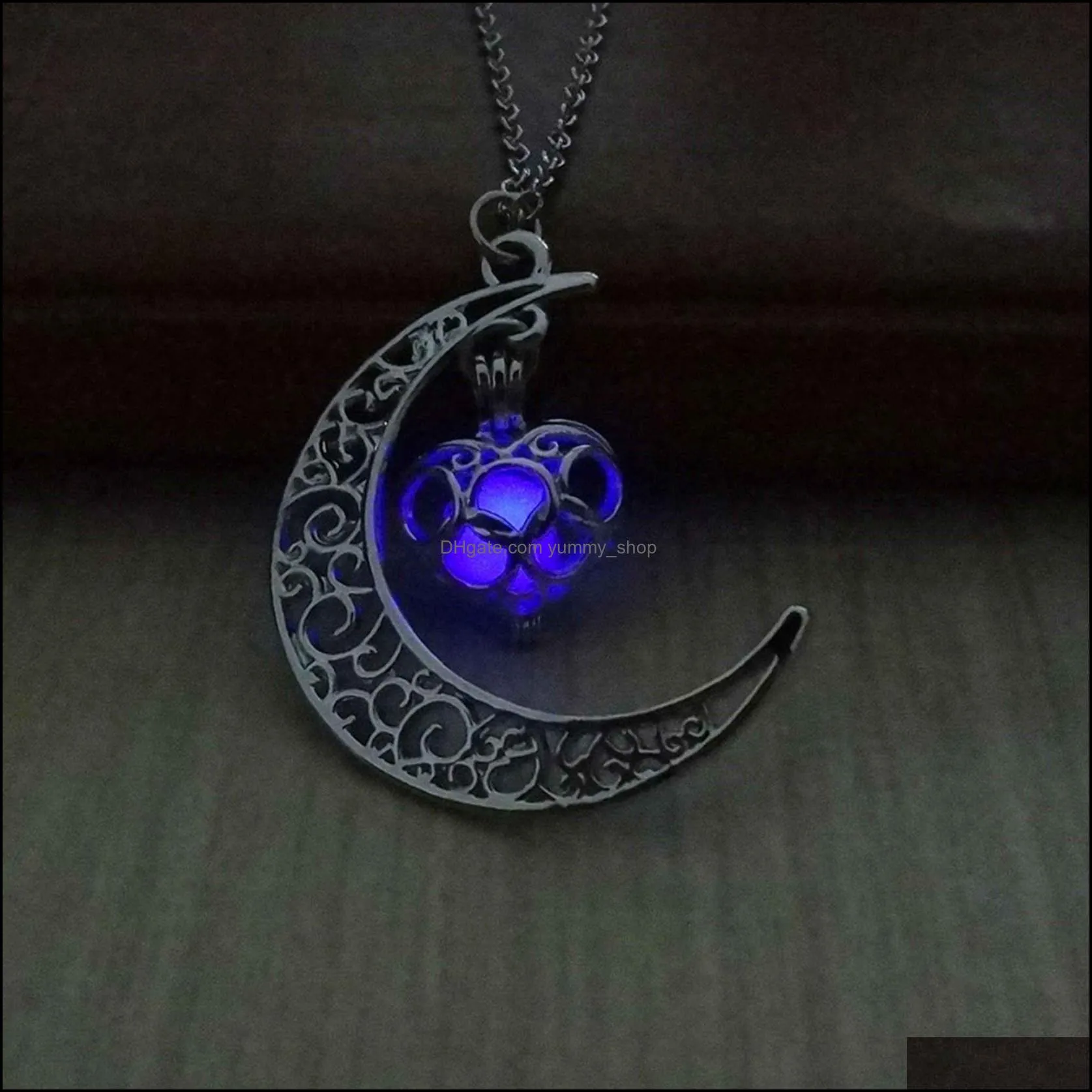 glowing in the dark pendant necklaces choker necklace collares jewelry