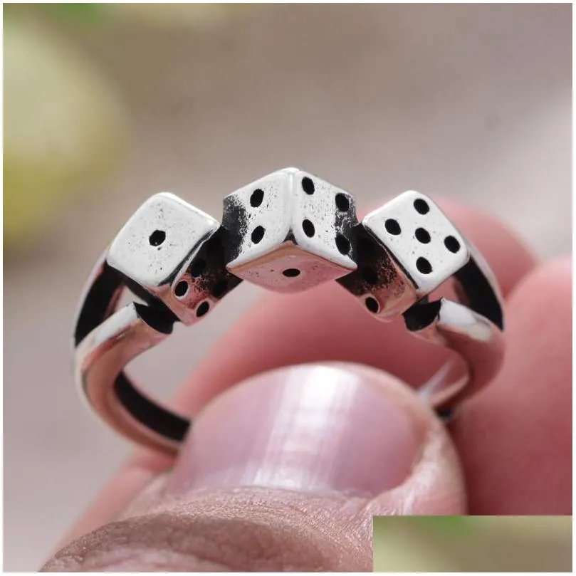 cluster rings 2021 arrival 100 925 sterling silver individual dice design ladies finger ring jewelry promotion gift