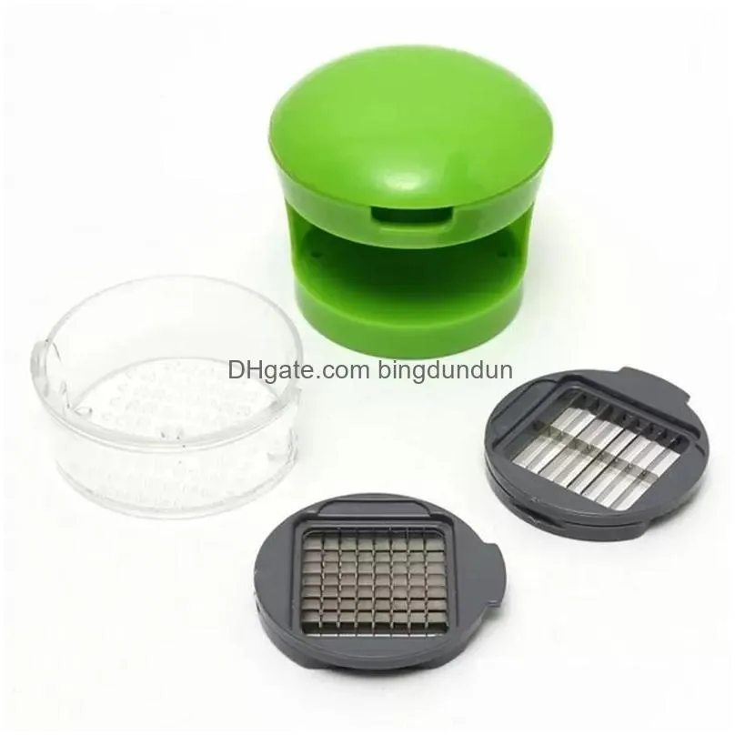 fruit vegetable tools mini portable garlic grinder abs stainless steel garlic slicer kitchen inventory wholesale