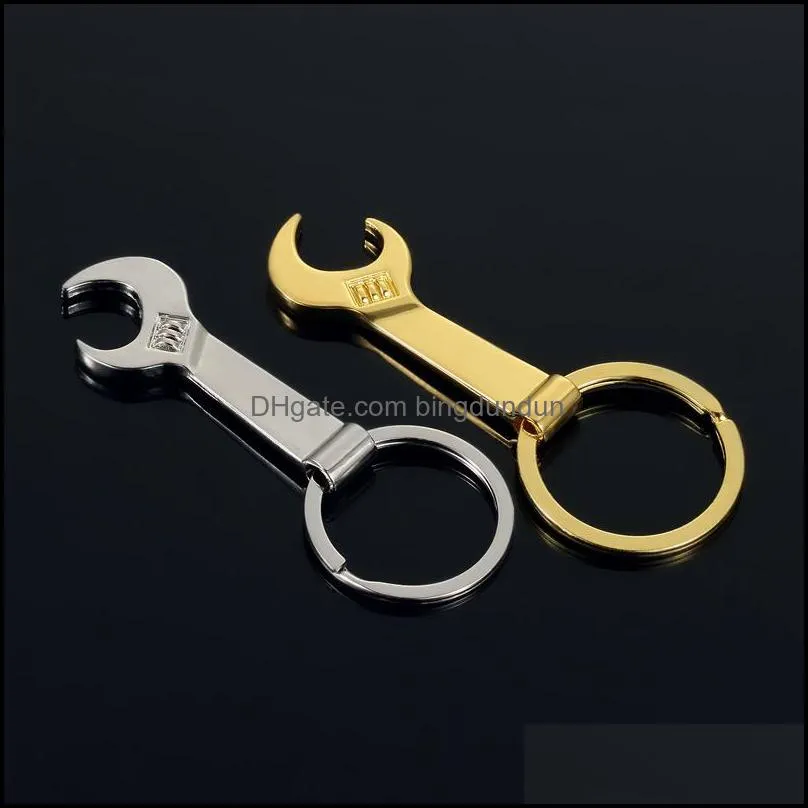 spanner bottle opener tool metal wrench opener key chain keyring gift silver gold 8.5x3.2cm spanner opener