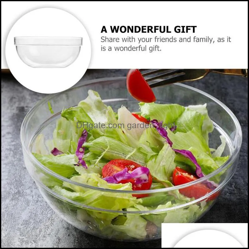 bowls 1pc household acrylic bowl dessert transparent salad kitchen tableware
