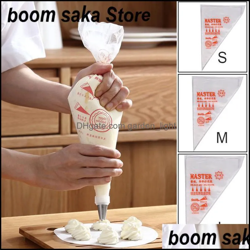 disposable pastry bags cake decoration kitchen icing preparation cup piping tips bag tools for baking 