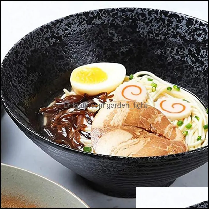bowls ceramic japanese ramen soup bowl with matching spoon and chopsticks suitable for udon soba large size