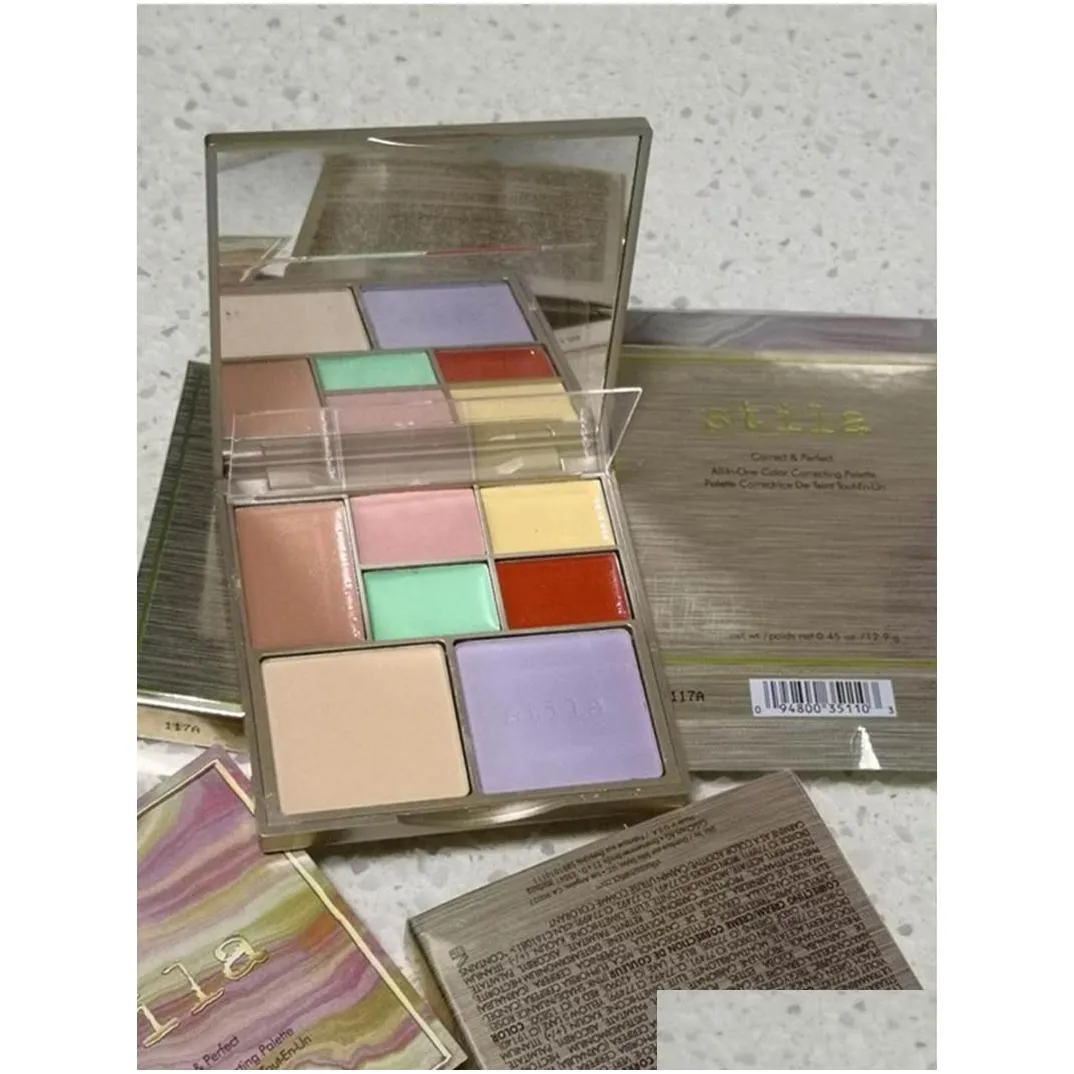 stila concealer cream correct perfect allinone corrrecting palette 7 color eyeshadow palettes drop 