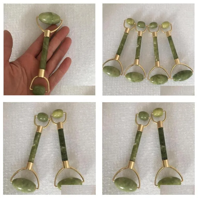 drop natural jade face roller massager quartzstraight handzinc alloy stentsteeth roller face thin massager in stock