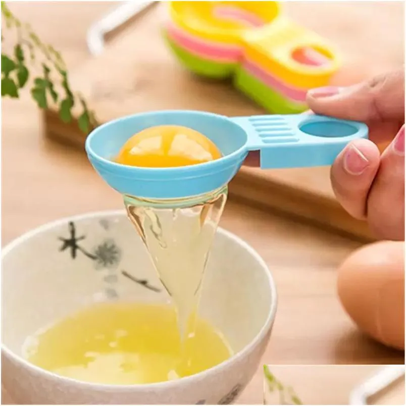 tools creative short handle egg white separator plastic material egg distributor kitchen baking tool inventory wholesale