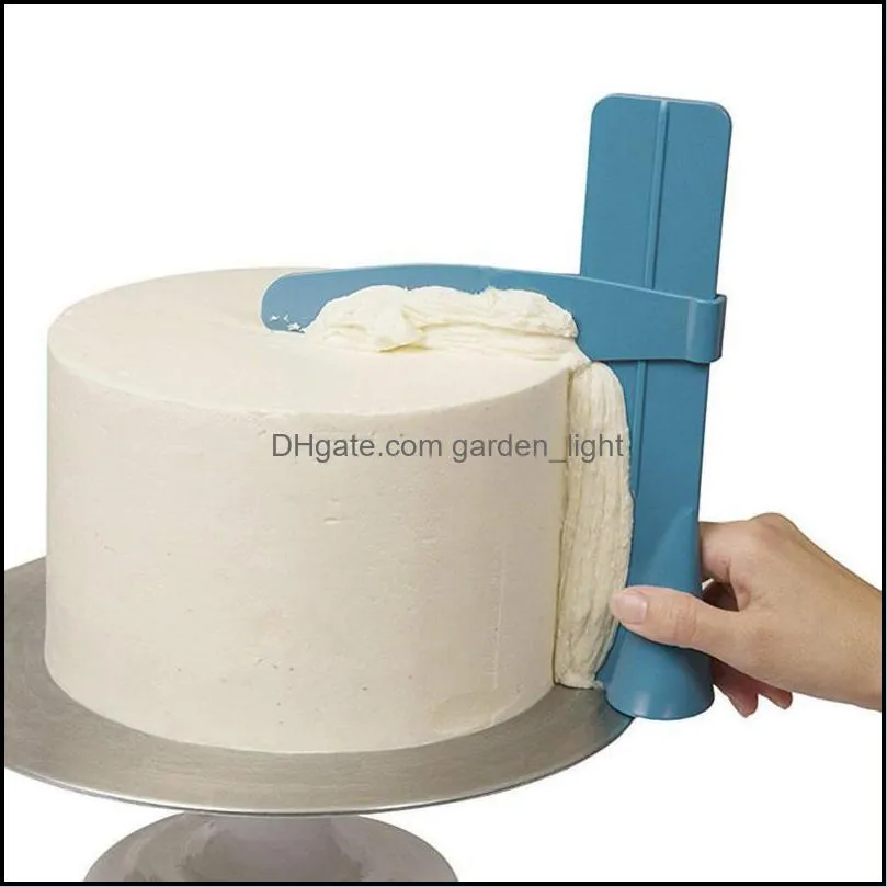 baking pastry tools cake screed adjustable height scraper edge smoother diy decoration accessories level rotating