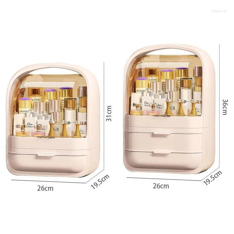 storage boxes fashion acrylic cosmetic box transparent makeup jewelry drawer home boxs multifunctional travel organizer