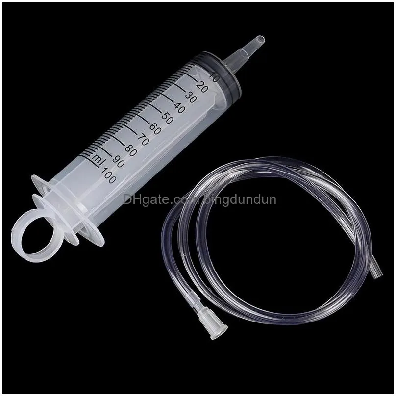 hand tools 1pcs 100ml large capacity syringe reusable pump measuring with 1m tube feeding ink inventory wholesale
