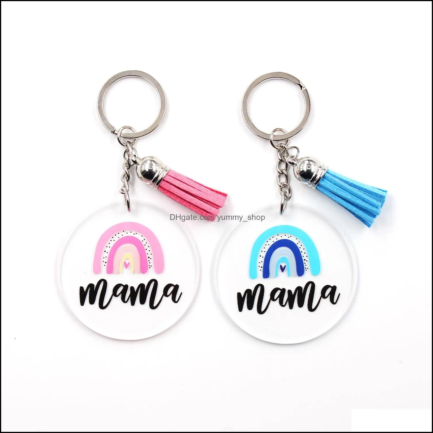 mama key chain party favor womens gift battery flash acrylic key chain