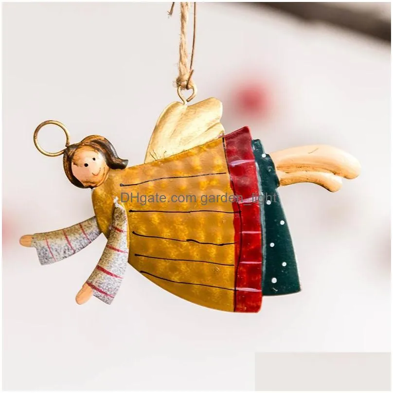 christmas decorations ornaments metal angel pendants vintage pendant hanging gifts xmas tree decor home decoration year giftchristmas