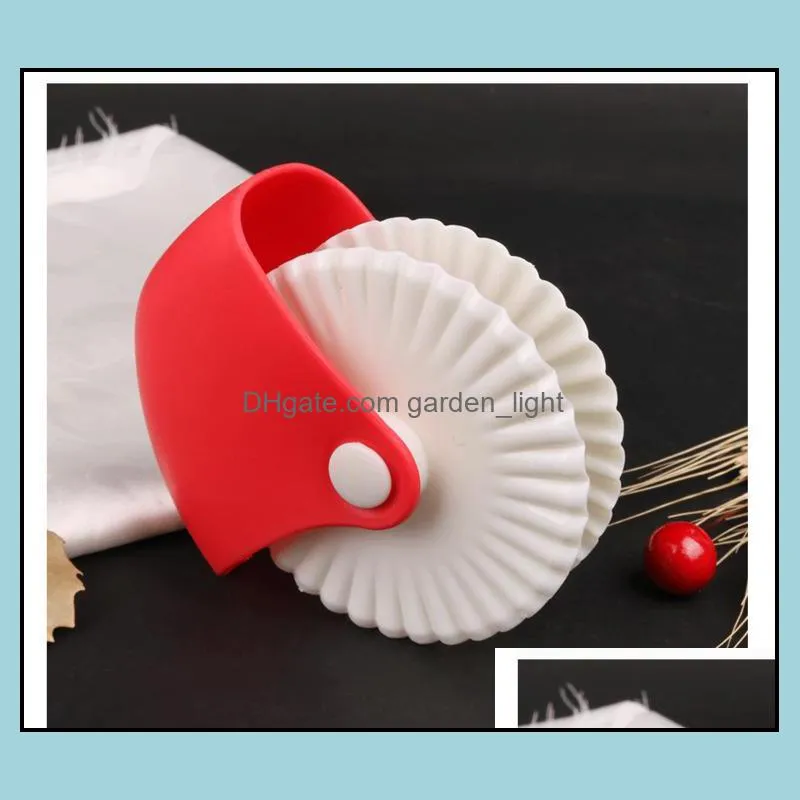 pizza pastry cutting plastic wheel roller tools kitchen gadgets diy dough rolling decoration baking tool 