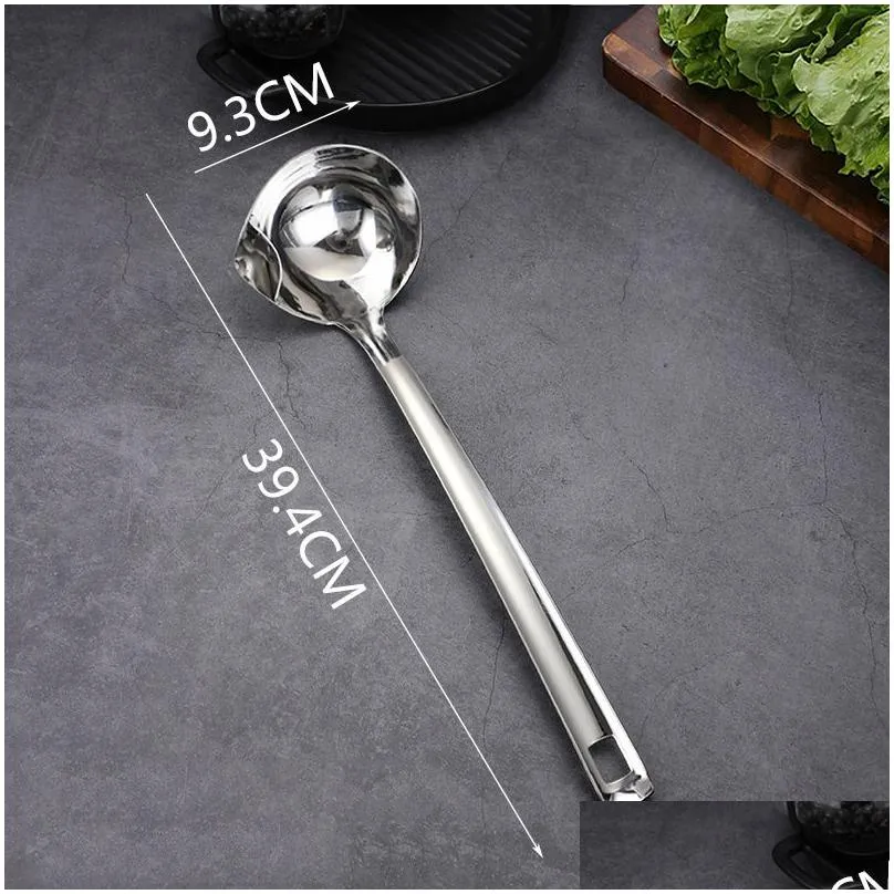 tableware 304 stainless steel filter oil spoon oil soup separator household kitchen cooking