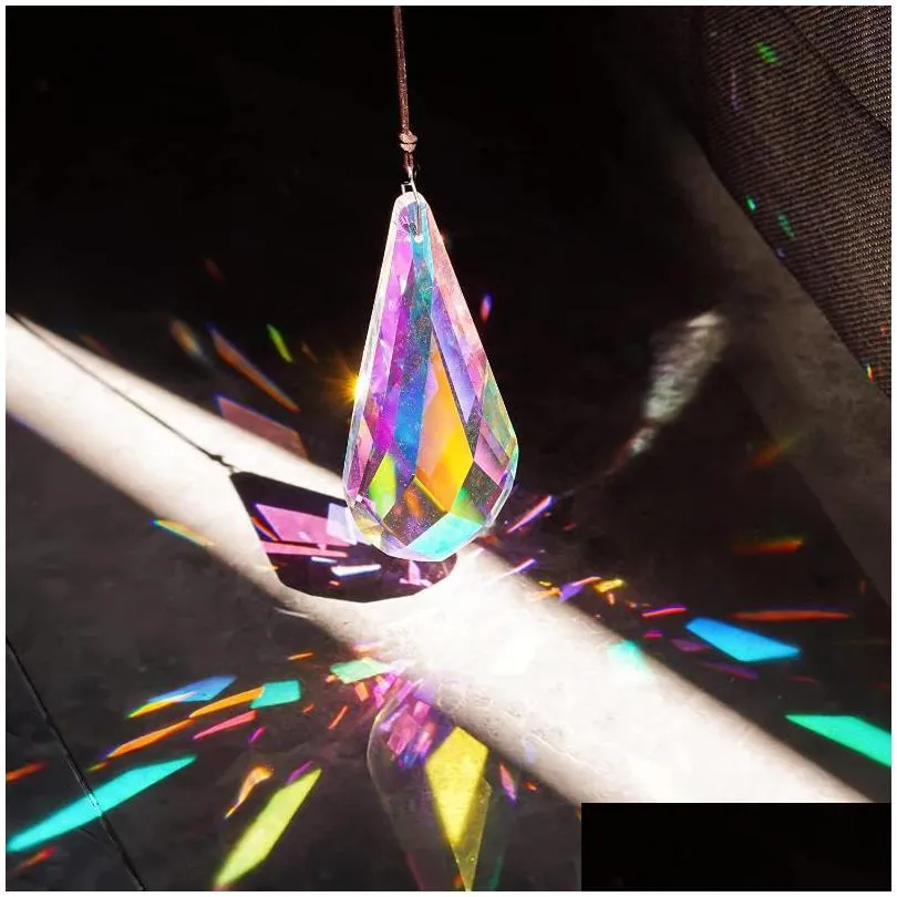 garden decorations h d 120mm hanging crystals chandelier prism crystal large suncatchers for window pendant 4.7in