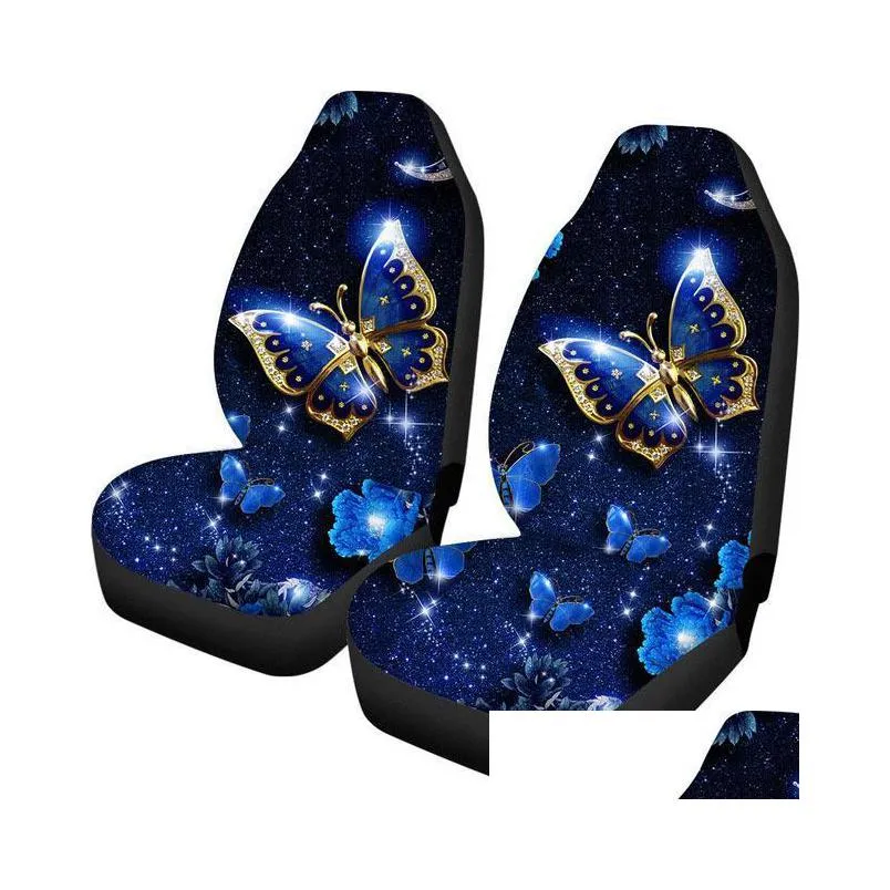 car seat cover sets for women beautiful butterfly 3d print car front seat cover fit most cars suv sedan cars accessories