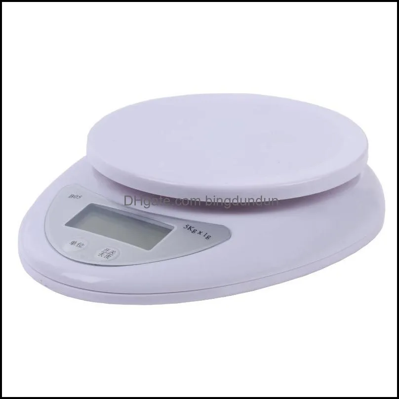 small portable lcd digital scale 5kg/1g 1kg/0.1g kitchen food precise cooking scale baking balance measuring weight scales 180 j2