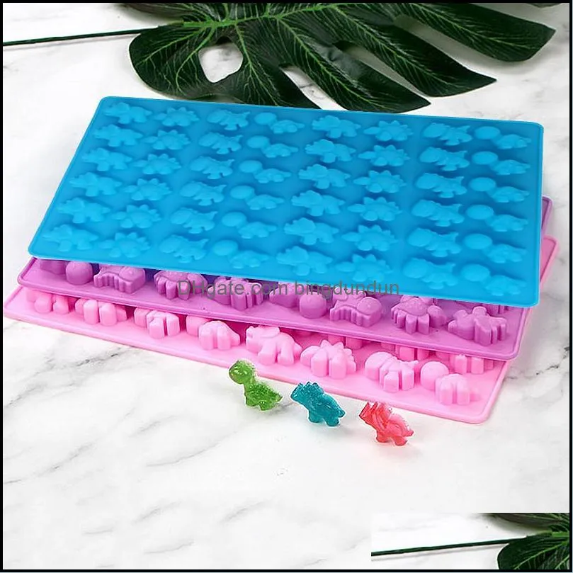 48 cavity dinosaur mold silicone gummy cake molds chocolate mold ice cube tray candy fondant mould baking decorating tools