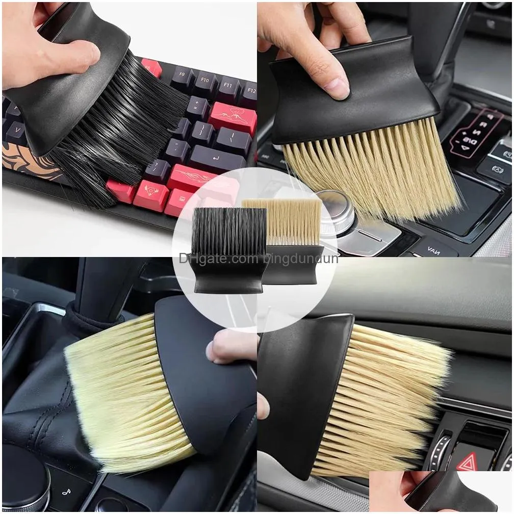 car air outlet cleaning brush dashboard air conditioner detailing dust sweeping tools home office auto interior duster brushes inventory