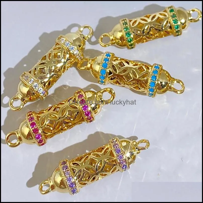 charms bohemian pattern cage for jwewelry making supplies pave zircon crystal gold dangle pendant diy bracelet necklacecharms