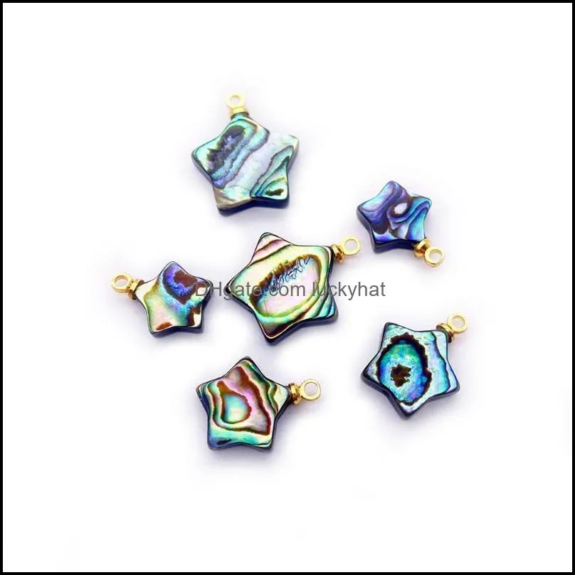 charms high quality beautiful jewelry shell pendant natural abalone pentagram charm for making diy necklace accessories giftcharms