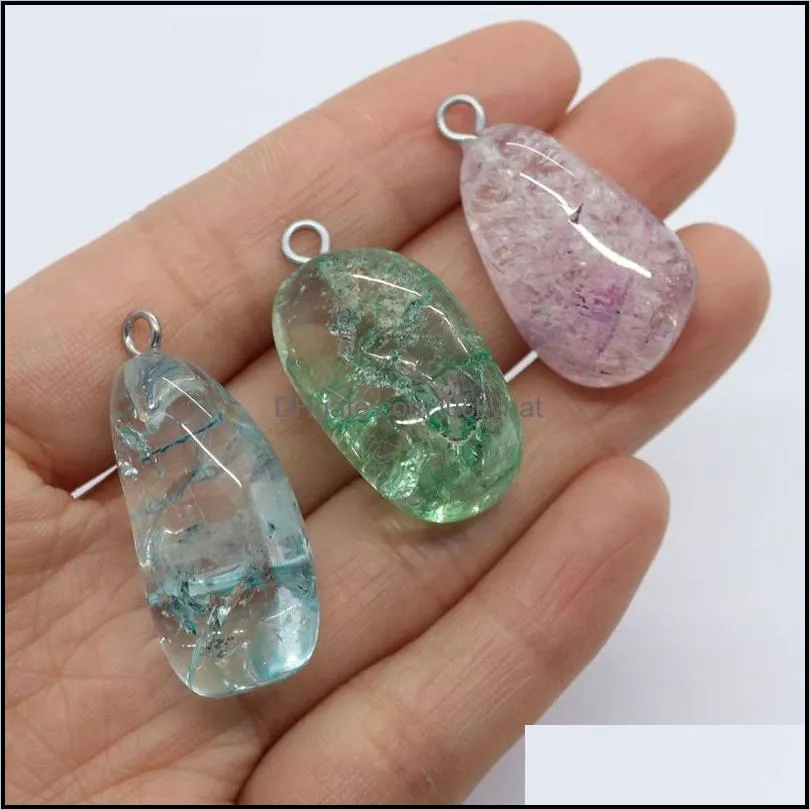 pendant necklaces high quality natural colorful popping crystal exquisite quartz mineral charm women jewelry diy necklace