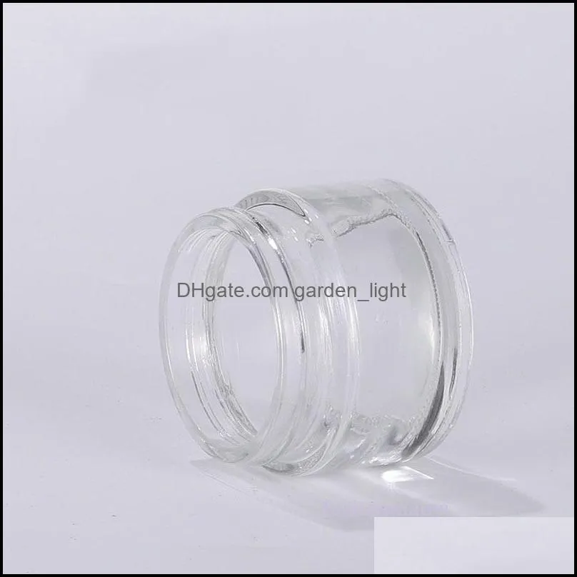  clear glass jar cream bottles round cosmetic jars hand face cream bottle with rose gold cap 5g 100g