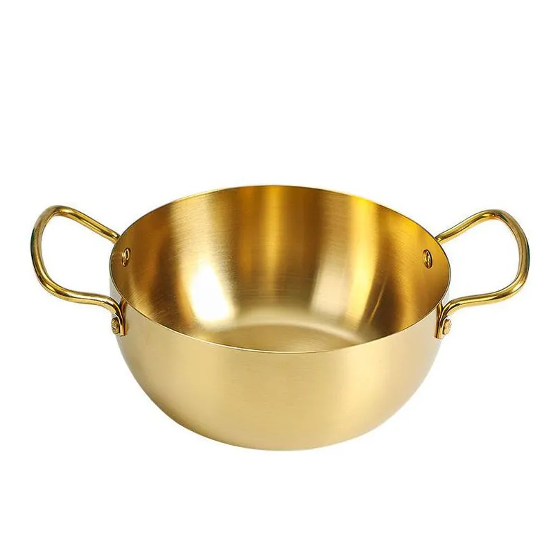 other dinnerware korean stainless steel ramen pot seafood gold crayfish stove dry portable cooking tools kitchen cookware