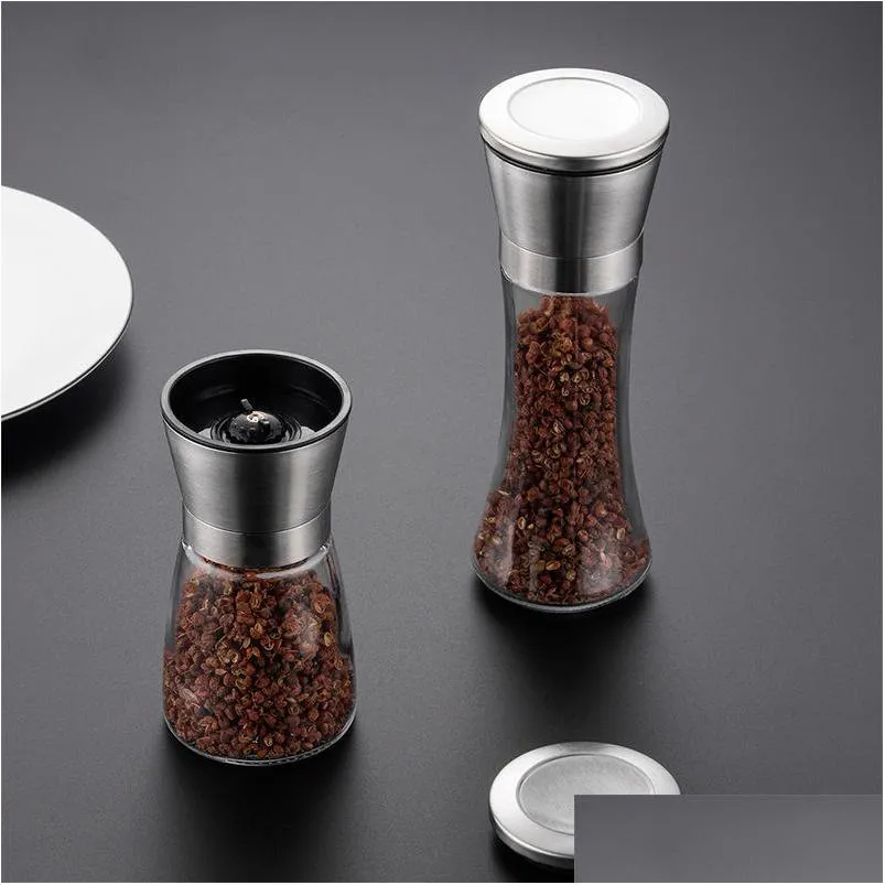 mills stainless steel abs salt grinder pepper shaker with adjustable coarseness pepper mill